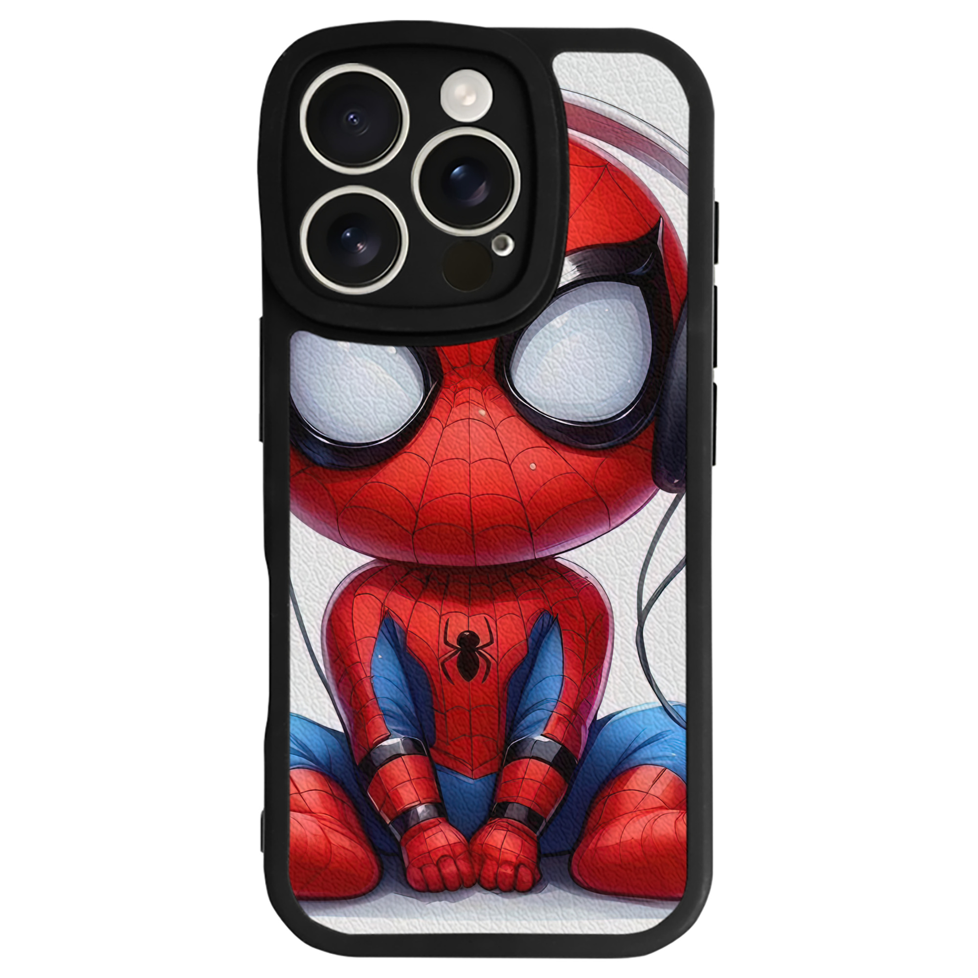 （画像用） Spider Man スパイダーマン 【iPhone 16シリーズ対応】シリコンスマホケース（レザー調） 材質：シリコン